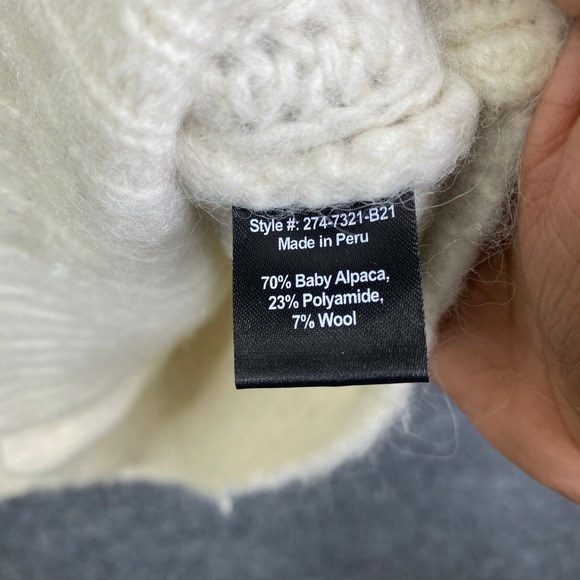 Jenni Kayne Everyday Cardigan Ivory Baby Alpaca Wool Knit Sweater S 274-7321-B21
